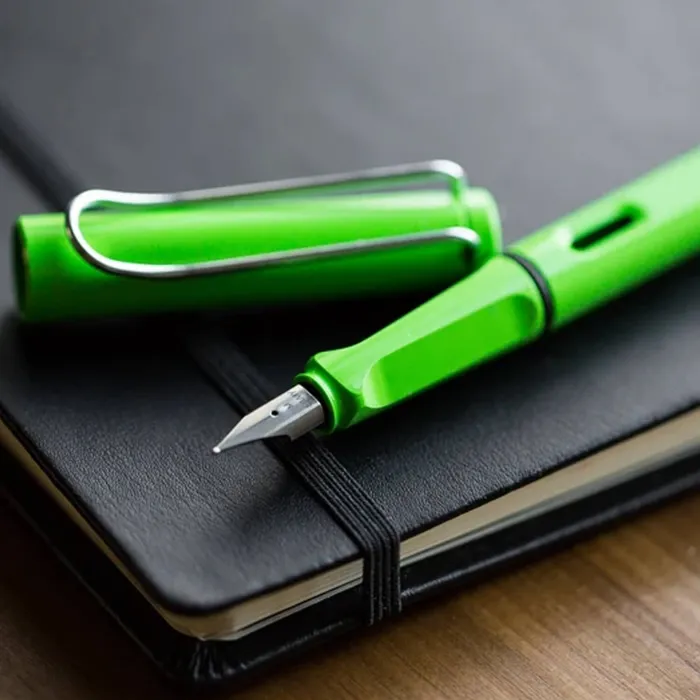 Lamy Safari 013 Fountain Pen Medium Green With Chrome Plated Clip