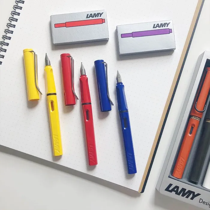 Lamy Safari 018 Fountain Pen Fine Yellow With Chrome Plated Clip