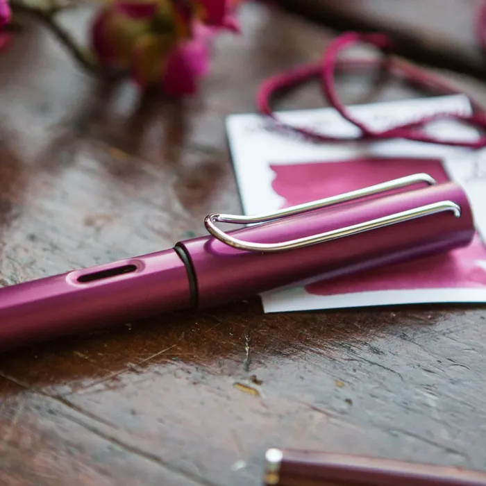 Lamy Al-Star 029 Fountain Pen Broad Purple With Chrome Metal Clip