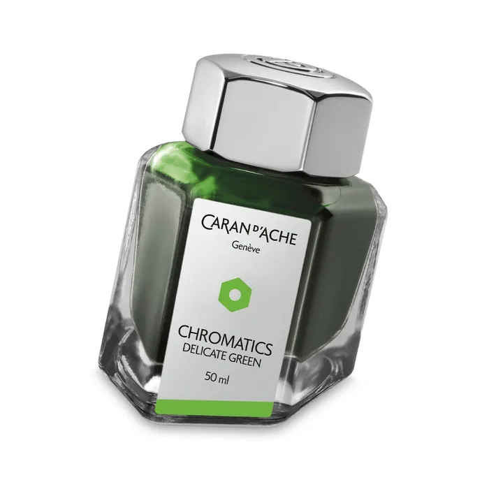 Caran d'Ache Chromatics INKredible Colors Ink Bottle (50 ml) - Delicate Green
