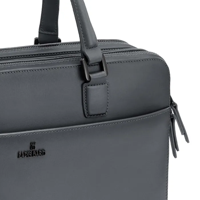 Lapis Bard Ducorium Leather Chester 14-inch Laptop Business Bag - Graphite