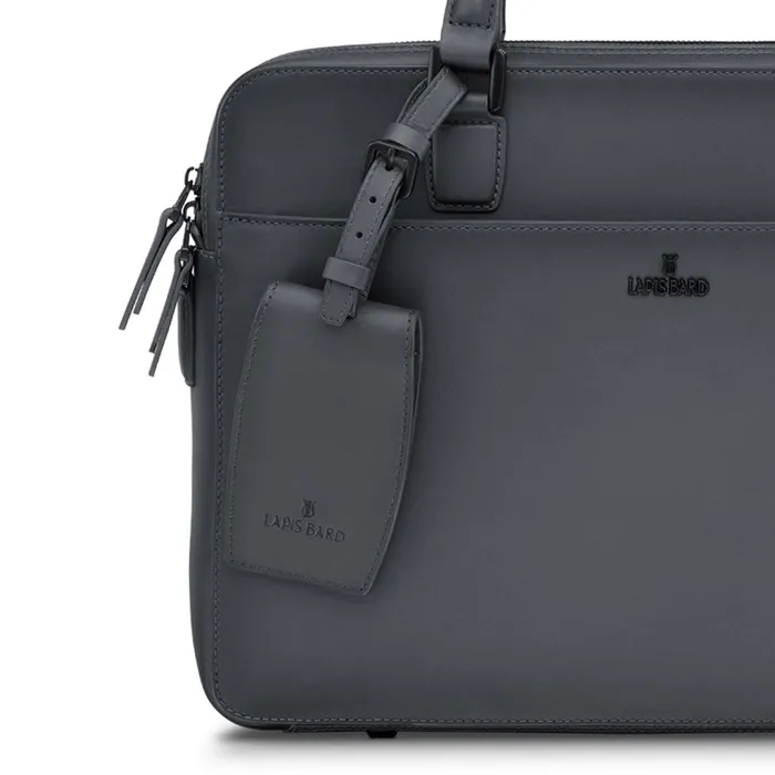 Lapis Bard Ducorium Leather Chester 14-inch Laptop Business Bag - Graphite
