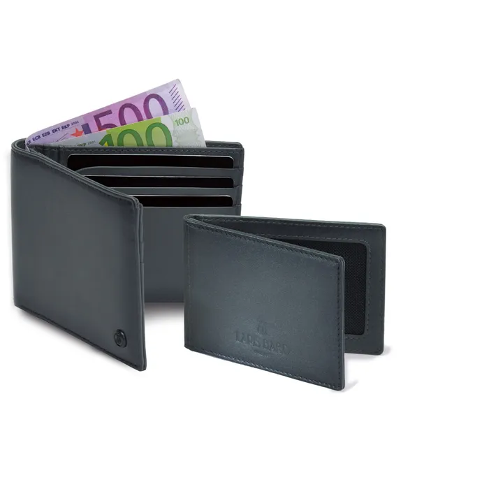 Lapis Bard Gift Set Torque Ballpoint Pen with Ducorium Graphite Wallet Black with Black Trims