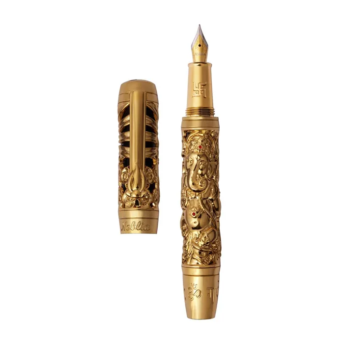 Noblia Limited Edition Ganesha Fountain Pen (Medium) Gold