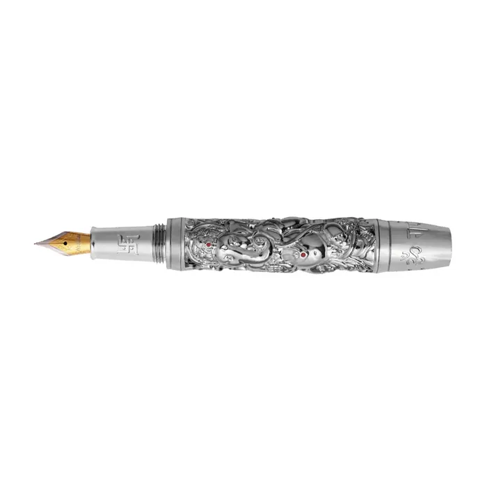 Noblia Limited Edition Ganesha Fountain Pen (Medium) Silver