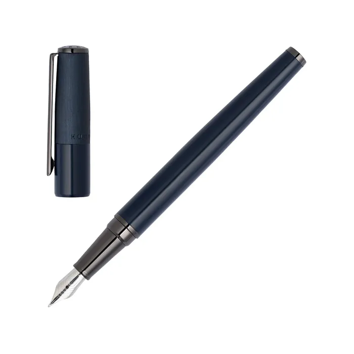 Hugo Boss Gear Minimal Fountain Pen (Medium) - Navy