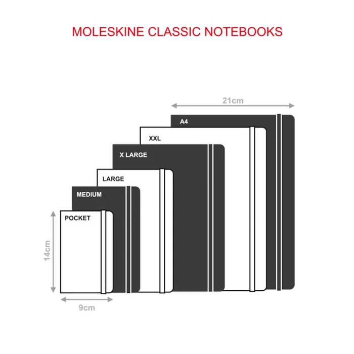 Moleskine Classic Notebook Ruled Hard Cover Large Black