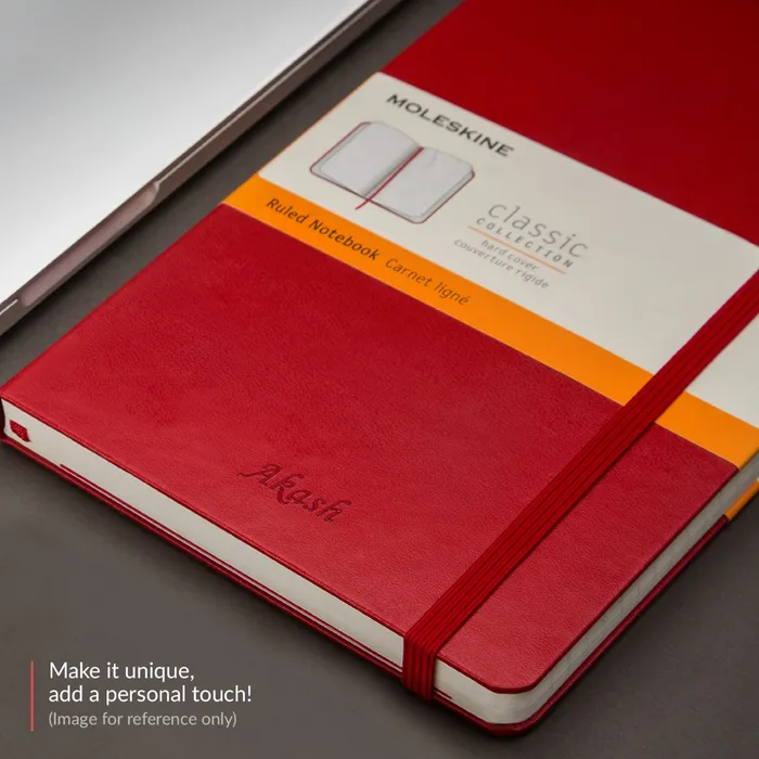 Moleskine Classic Extra Large Hard Cover Notebook (Plain) - Scarlet Red