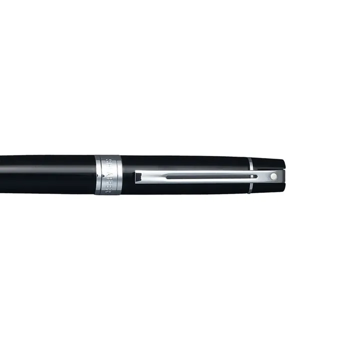 Sheaffer 300 9312 Glossy Black Ballpoint Pen With Chrome Trim