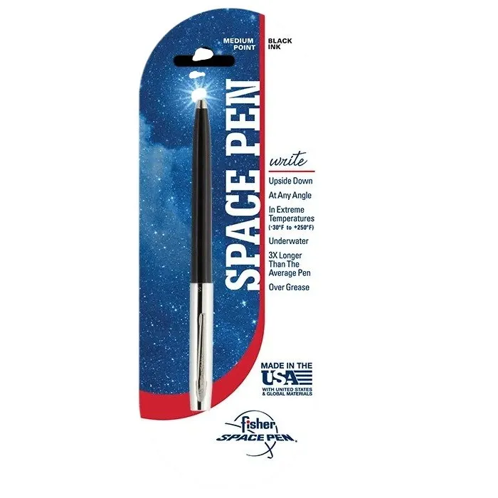 Fisher Space 251 Cap-O-Matic Ballpoint Pen Black and Chrome
