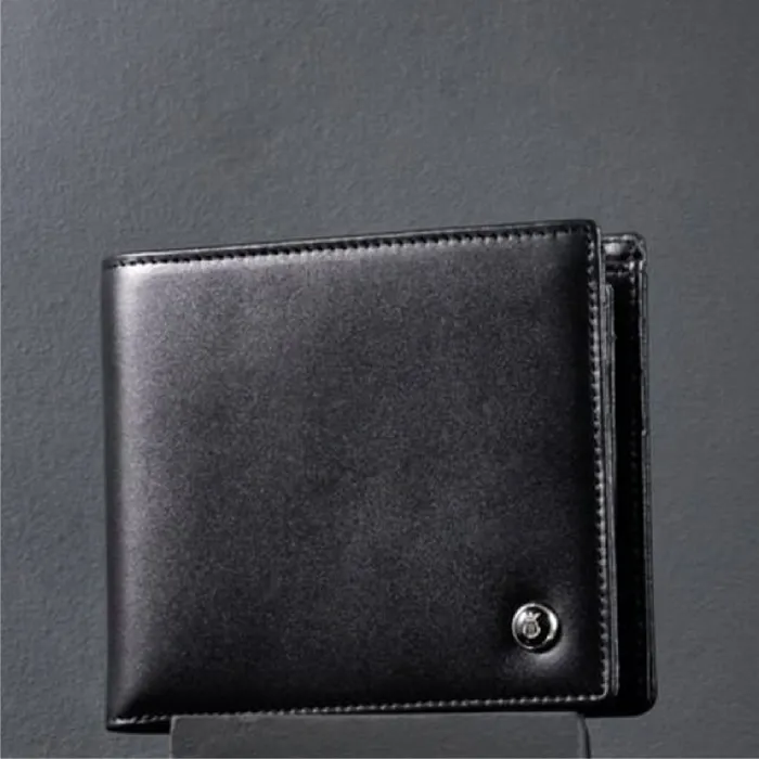 Lapis Bard Mayfair Bifold Centre Addition Wallet - Black