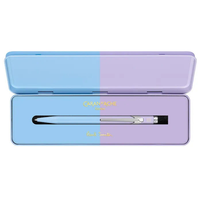 Caran d'Ache 849 Bille Paul Smith Ballpoint Pen - Sky Blue And Lavender