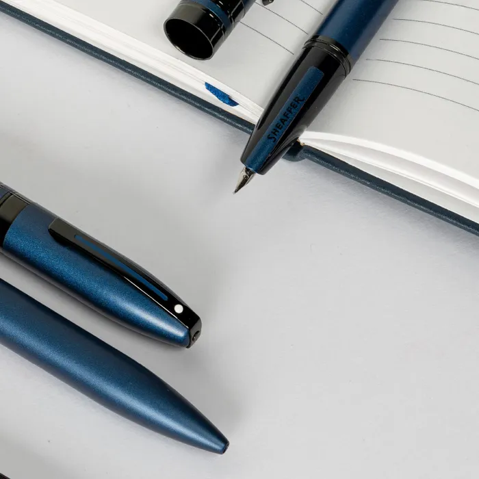 Sheaffer ICON 9110 Metallic Blue Ballpoint Pen With Gloss Black Trim