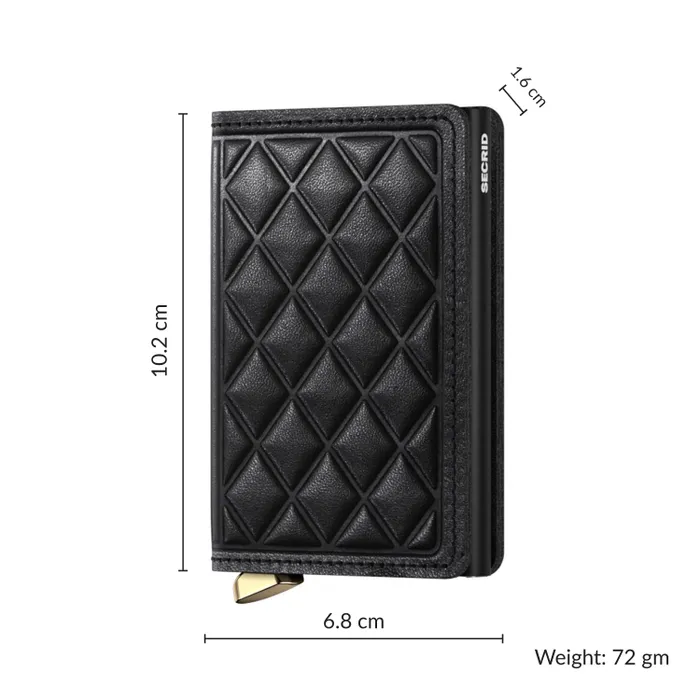 Secrid Slimwallet Embossed Diamond Sed-Black