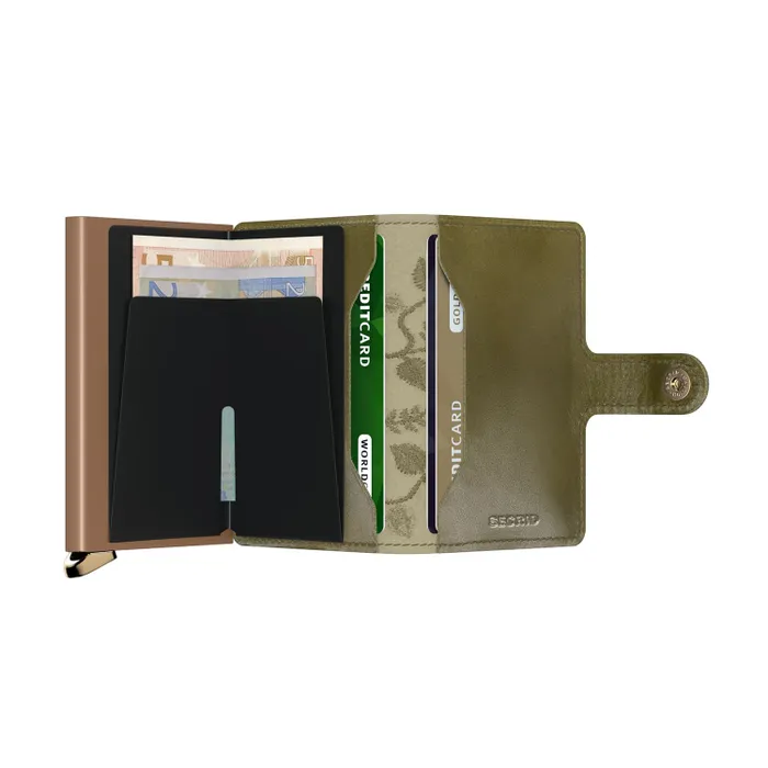 Secrid Miniwallet Stitch Floral Mst-Floral Olive