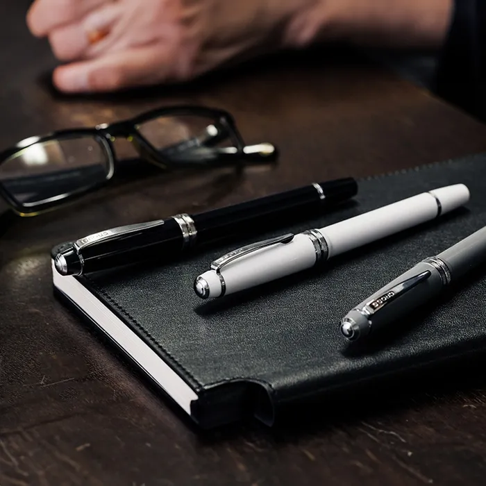 Cross AT0452-7 Bailey Ballpoint Pen Black with Chrome Trims