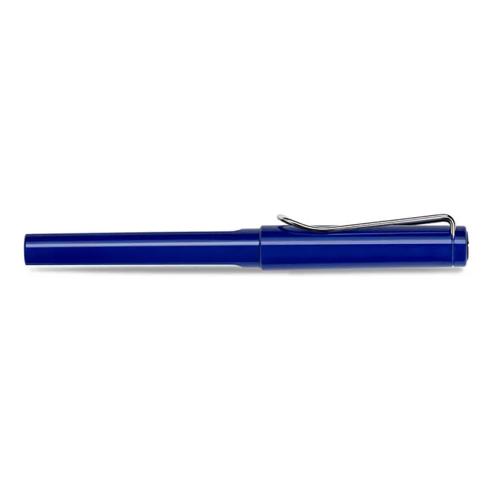 Lamy Safari 014 Fountain Pen Medium Blue With Chrome Plated Clip