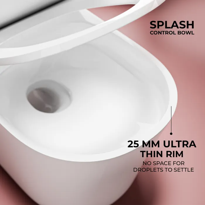 Women-Friendly Wall Hung Oval Toilet â White