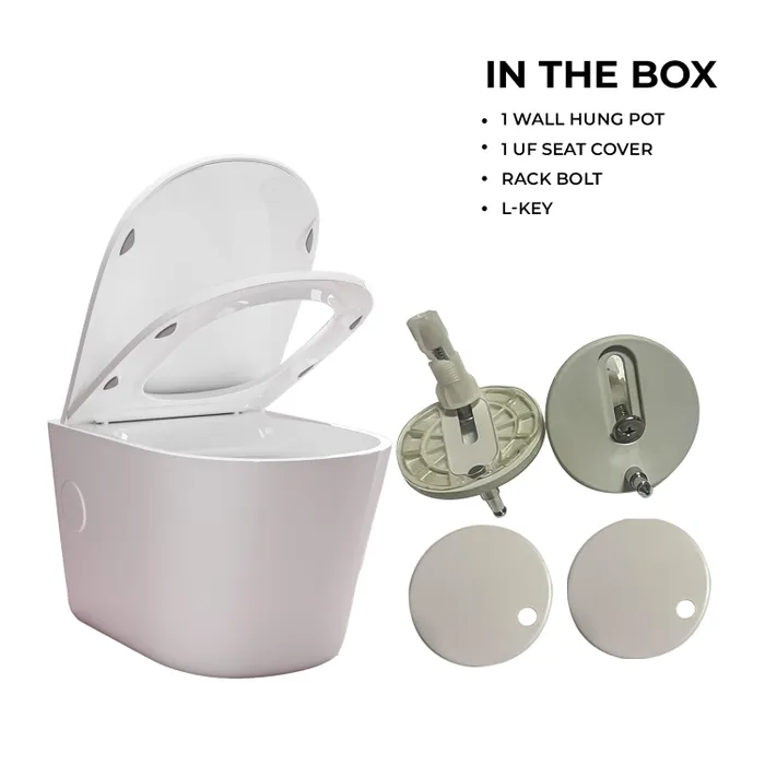 Women-Friendly Wall Hung Oval Toilet â White