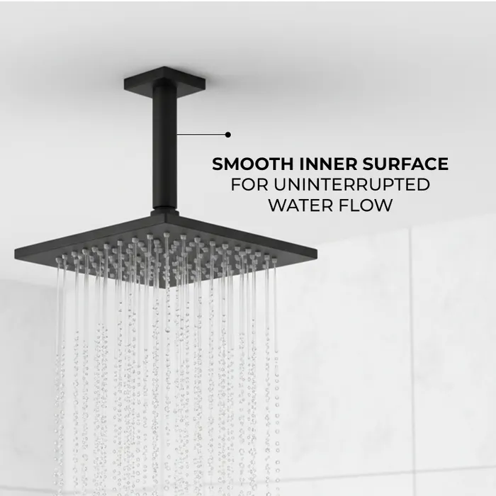 Ceiling Mounted Shower Arm Square Black