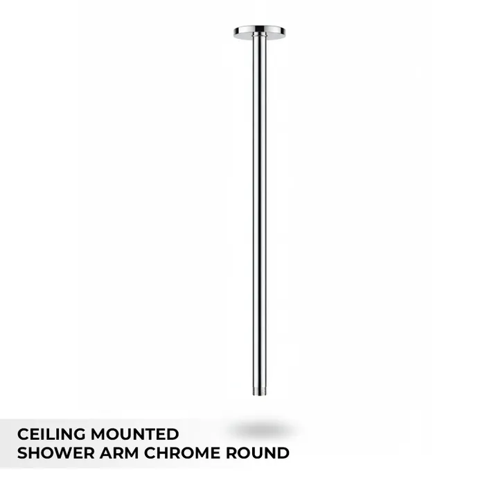 Ceiling Mounted Shower Arm Round Chrome