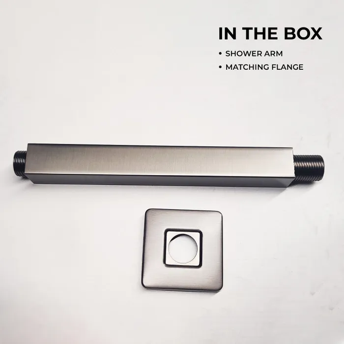 Ceiling Mounted Shower Arm Square Grey