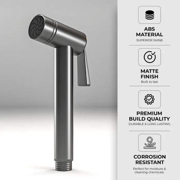 ABS GR 202 Gun Grey Matte Finish Health Faucet |Gravity Bath