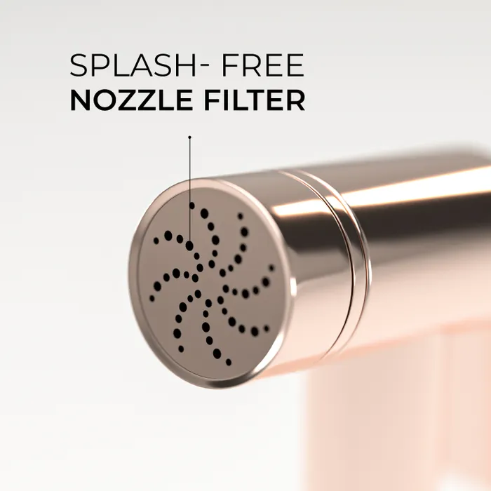 ABS GR 202 Rose Gold Glossy Finish Health Faucet | Gravity Bath