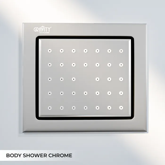 Brass Body Jet Shower 4 Inch Chrome â Gravity Bath