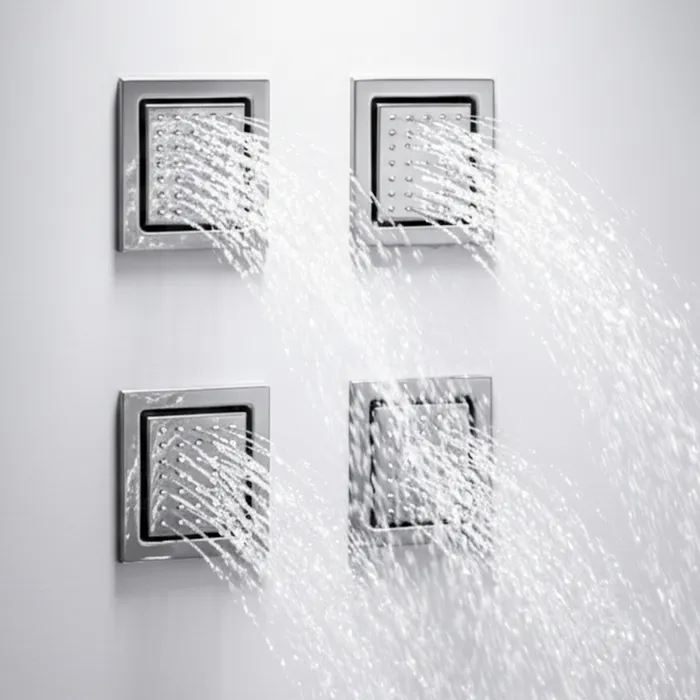 Brass Body Jet Shower 4 Inch Chrome â Gravity Bath