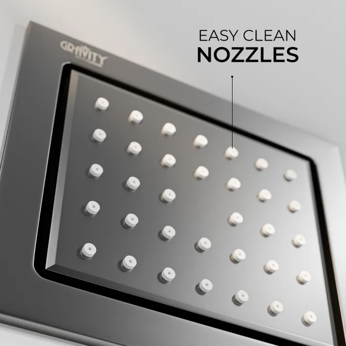 Brass Body Jet Shower 4 Inch Gun Grey â Gravity Bath