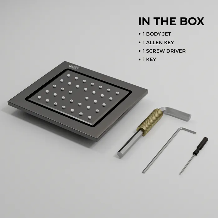 Brass Body Jet Shower 4 Inch Gun Grey â Gravity Bath