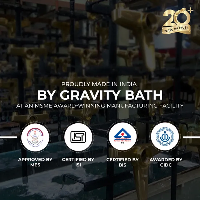 Brass Body Jet Shower 4 Inch Gun Grey â Gravity Bath