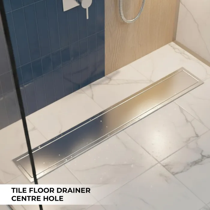 Stainless Steel Tile Centre Hole Shower Drain 20 Inch â Gravity Bath
