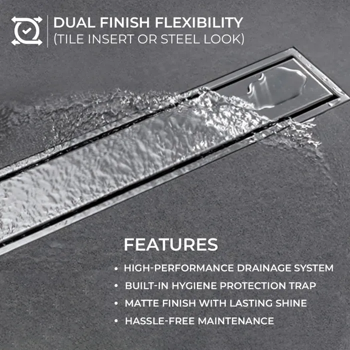 Stainless Steel Tile Centre Hole Shower Drain 20 Inch â Gravity Bath