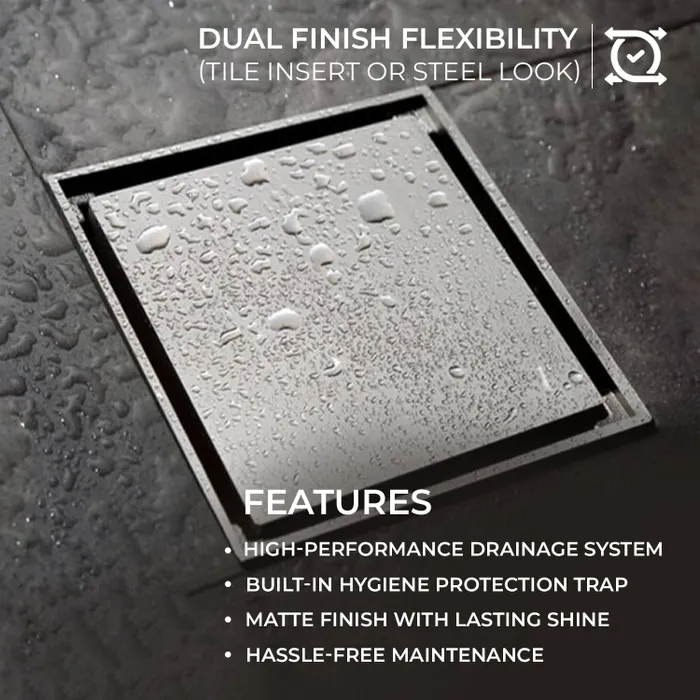 Stainless Steel Tile Floor Grating Shower Drain 6x6 Inch â Gravity Bath