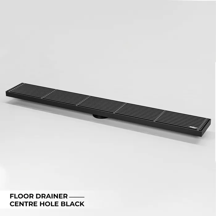 12 Inch Centre Hole Floor Drain Black for Bathroom Gravity Bath