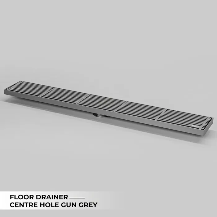 12 Inch Centre Hole Floor Drain Gun Grey for Bathroom Gravity Bath
