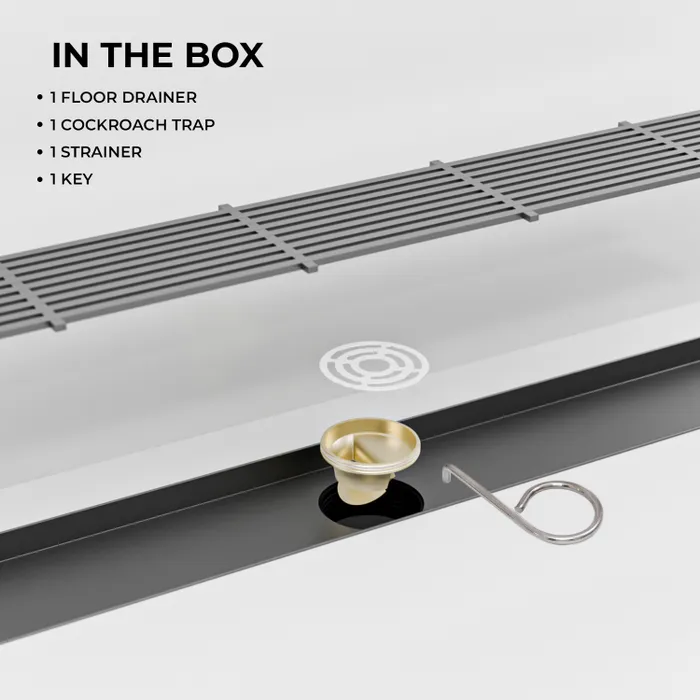 12 Inch Centre Hole Floor Drain Gun Grey for Bathroom Gravity Bath