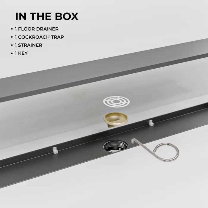 12 Inch Tile Centre Hole Floor Drain Gun Grey for Bathroom Gravity Bath