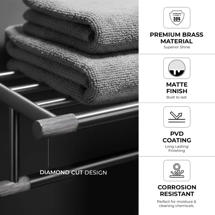 Towel Rack  Bachelor Gun Grey