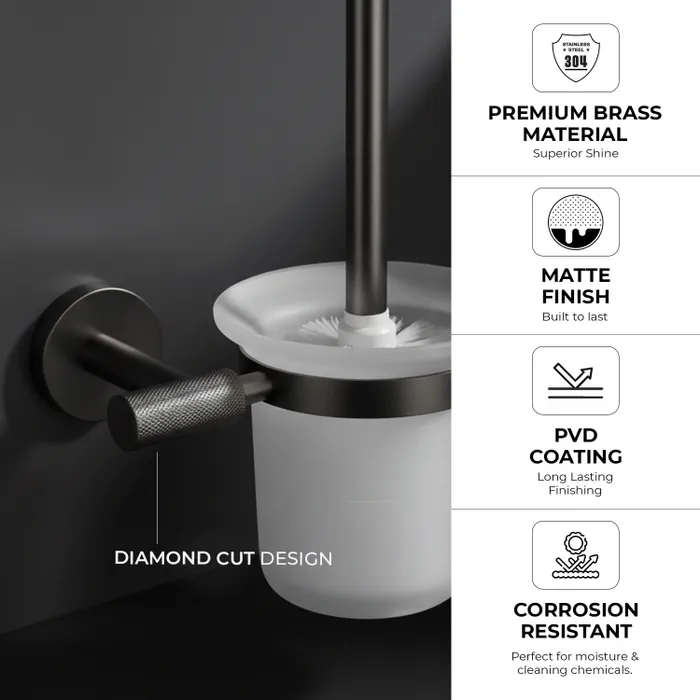 Toilet Brush Holder  Bachelor Gun Grey