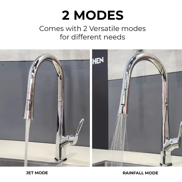 SS 304 Pull Out Sink Mixer 1380 Chrome