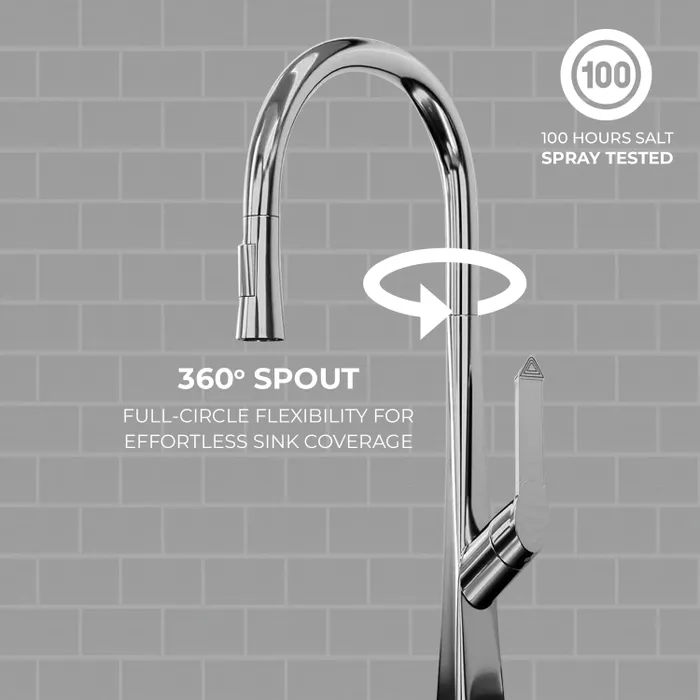 SS 304 Pull Out Sink Mixer 1380 Chrome