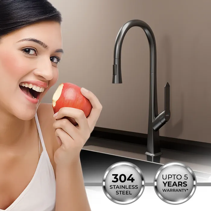 SS 304 Pull Out Sink Mixer 1380 Grey