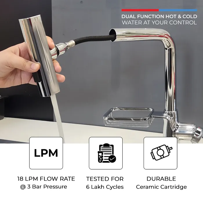Pull Out Sink Mixer 1385 Chrome Madam Queen