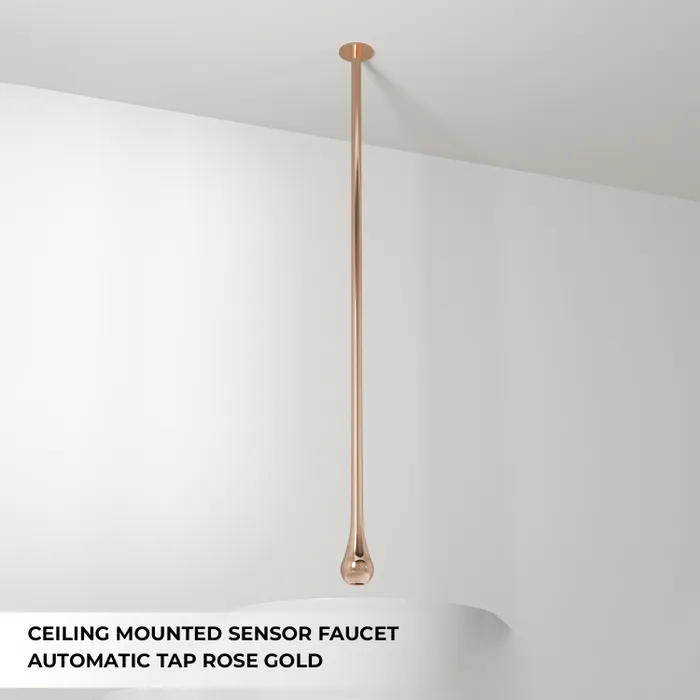 Ceiling Mounted Sensor Faucet Automatic Tap Rose Gold