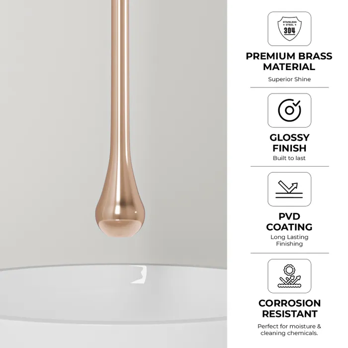 Ceiling Mounted Sensor Faucet Automatic Tap Rose Gold