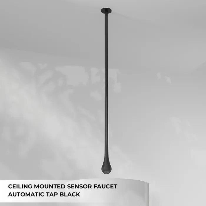 Ceiling Mounted Sensor Faucet Automatic Tap Black