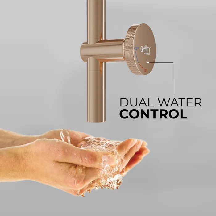 Ceiling Mounted Side Open Faucet Tap Rose Gold